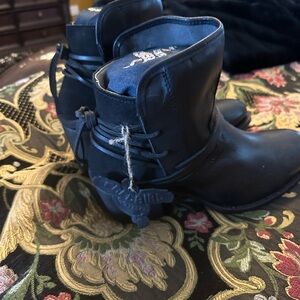Black Leather Ankle Boots by Freebird Never worn!